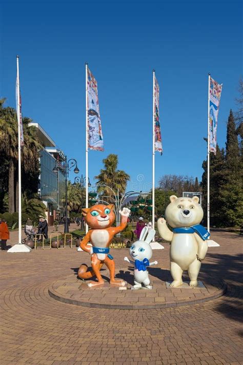 Mascots Of Winter Olympics 2014 Sochi Russia Editorial Stock Photo