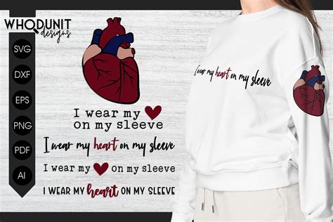 Heart On Sleeve Svg Anatomical Heart Gráfico Por Whodunit Designs