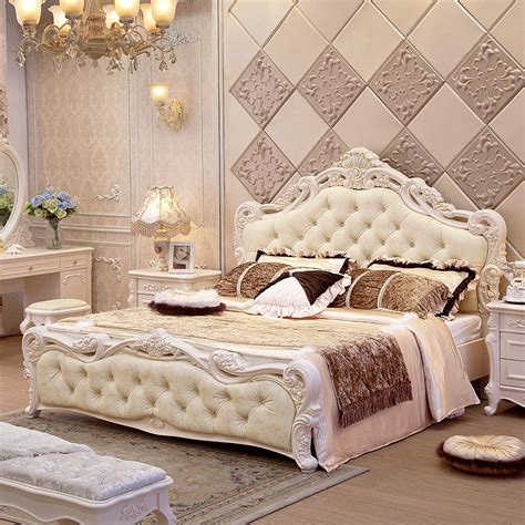 European Style Bed M Double High Box Bed Soft Package Back Marital Bed