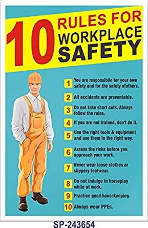 One or more public workshops are held for each. SignageShop SP-243654 10 Rules for workplace safety Poster ...