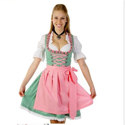 Free Shipping German Bavarian Dirndl Dress Beer Maid Ladies Wench