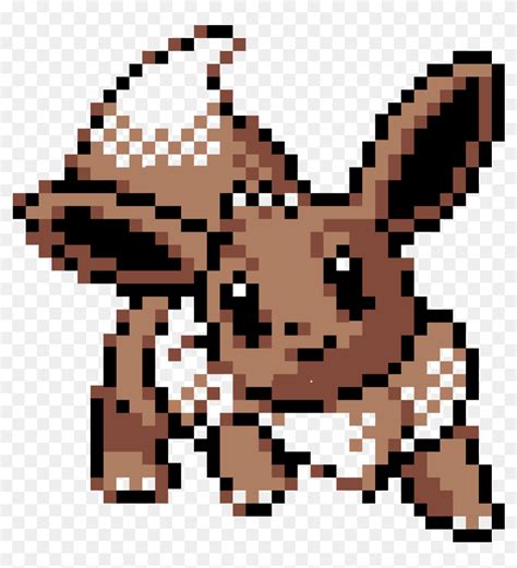 Pokémon Gold And Silver Eevee Sprite Pixel Art Pokemon Eevee Pixel
