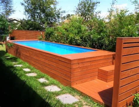 Swimming Pool Wooden Backyard Above Ground Small Pool Decoration