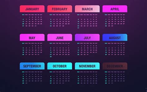 2022 Calendar 3d Colorful Background 2022 All Months Calendar 3d