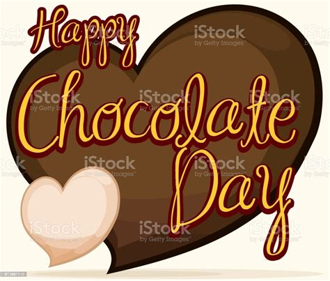 Delicious Chocolate Hearts To Celebrate Chocolate Day Stock