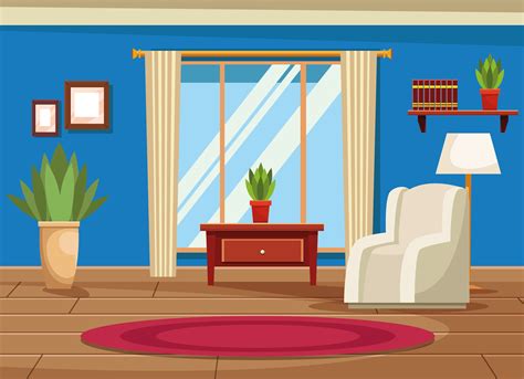 Interior De La Casa Con Muebles Decorados 688142 Vector En Vecteezy