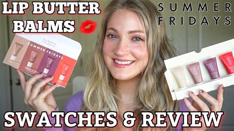 Summer Fridays Lip Butter Balm Review And Swatches Youtube