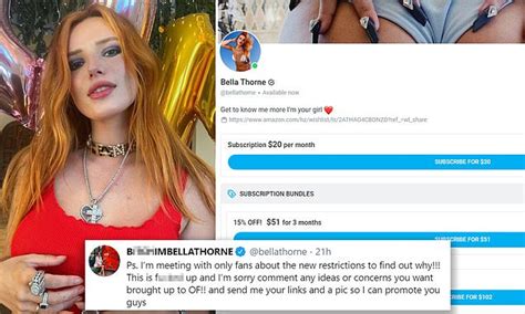 Bella Thorne Issues Apology To Sex Workers After Onlyfans Initiated New