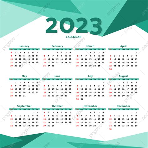 2023 Year Calendar Vector Png Images 2023 New Year Calendar 2023 Hot