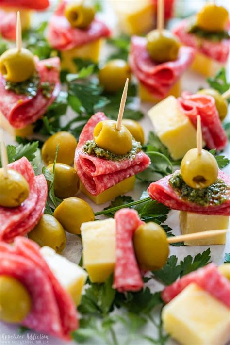 Salami And Cheese Skewers Appetizer Addiction