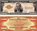 The largest denomination of U.S. currency ever printed- the $100,000 ...