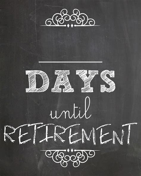 Retirement Countdown Calendar Printable Printable Calendar Templates