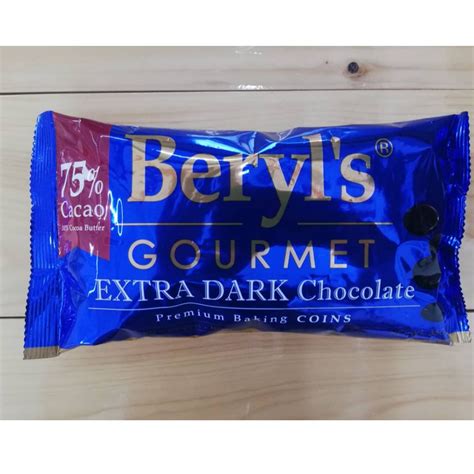 Min cocoa 75% 100% cocoa butter extra dark premium baking coins. Beryl's Gourmet Extra Dark Chocolate Coins 350G | Shopee ...