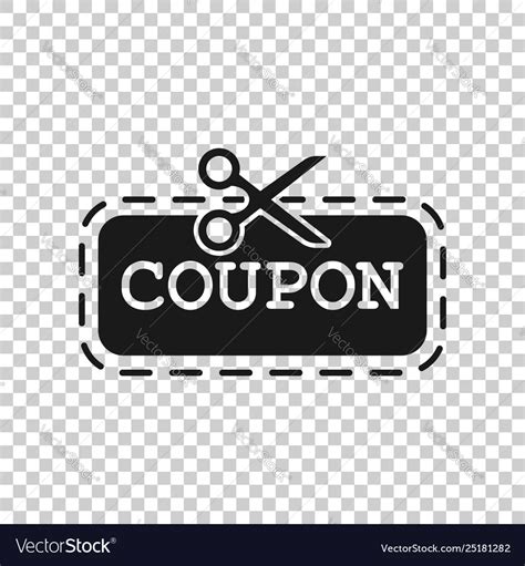 Discount Coupon Icon In Transparent Style Vector Image
