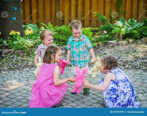 Children Playing Ring Around The Rosie Game Stock Image Image Of Game