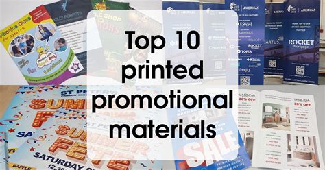 Top 10 Printed Promotional Materials Black Square Print Media