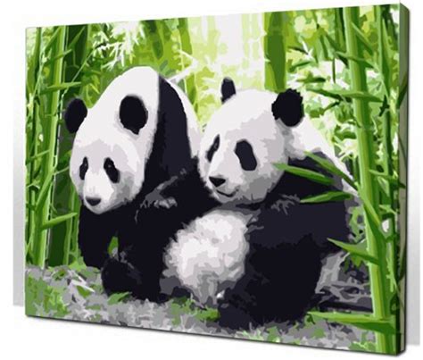 Panda Paint By Number Kits Kritters In The Mailbox Panda Paint By