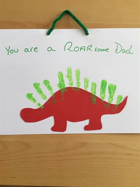 Check spelling or type a new query. Fathers Day card ideas. (Get the children to print their fingers for the dinosaurs spines ...