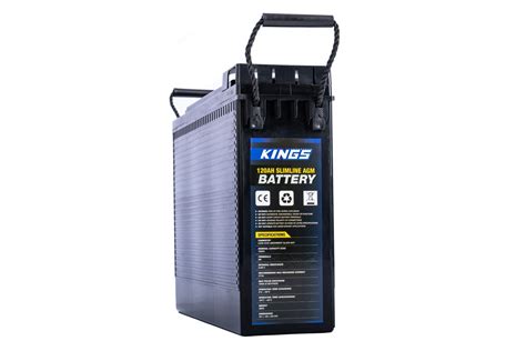 Kings 120ah 12v Slimline Agm Deep Cycle Battery 5x Faster Recharging