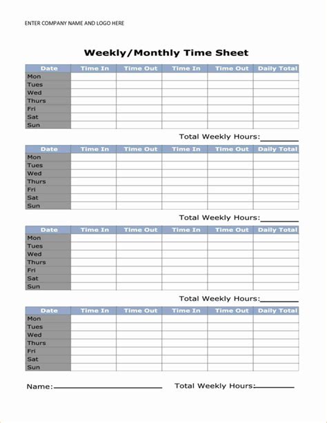What is a timesheet definition and usage paymo academy. Multiple Employee Weekly Timesheet Template - Durun ...