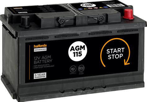 halfords 115agm start stop agm 12v car battery 5 year guarantee for only £159 00