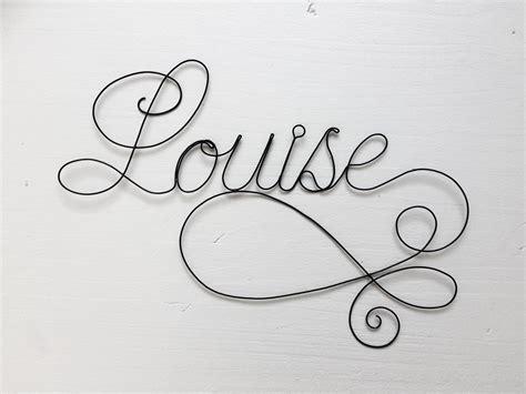 Customizable Wire First Name Louise First Name Childs Room Wall