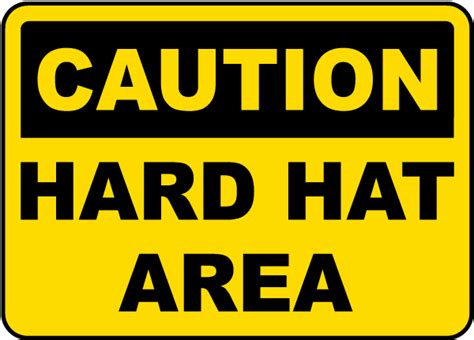 Caution Hard Hat Area Sign G2318 By