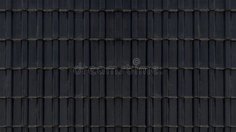 Seamless Black Anthracite Top View Tile Roof Noun Texture Background