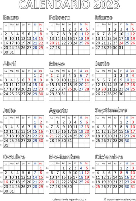 Calendario Para Imprimir 2023 Argentina Calendario Gratis Aria Art