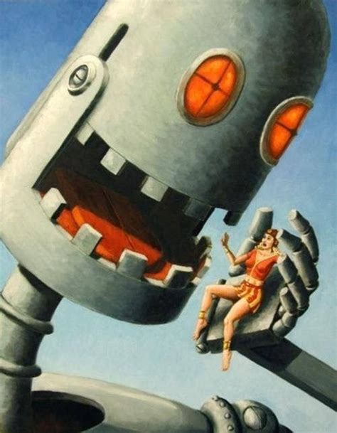 50 Amazing Pieces Of Robot Artwork Part I Robots Artworks Robot Art Vintage Robots