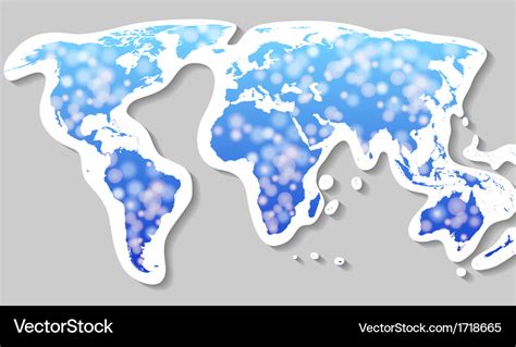 World Map Silhouette Royalty Free Vector Image