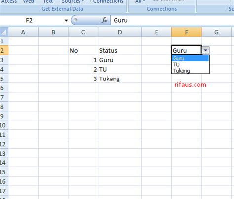 Cara Menambahkan Data ke Daftar Dropdown di Excel