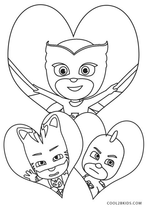 Holiday Pj Masks Romeo Luna Girl Sketch Coloring Page