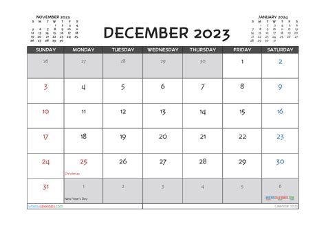 Awasome 2023 Calendar December 2022 Calendar With Holidays Printable 2023