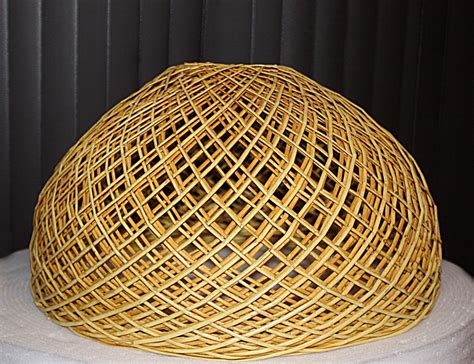Standard brass us finial fitting, also known as a washer and spider. Vintage Woven Rattan, Wicker Lamp Shade, Gorgeous Light ...