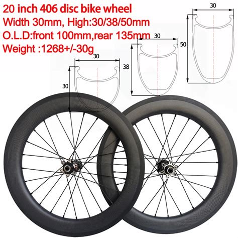 20 Inch Bmx 406 Bike Wheel 20inch Carbon Folding Disc Wheelset Width