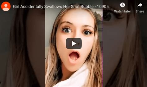 Girl Swallows Her Own Snot Bubble Free Beer And Hot Wings
