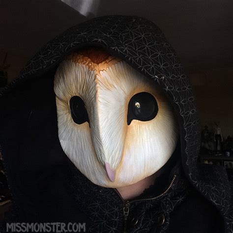 Barn Owl Mask Painted And Finished Missmonster