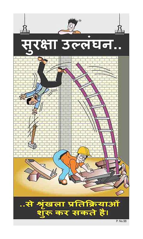 Posterkart Safety Poster Safety Infractions Hindi 66 Cm X 36 Cm X