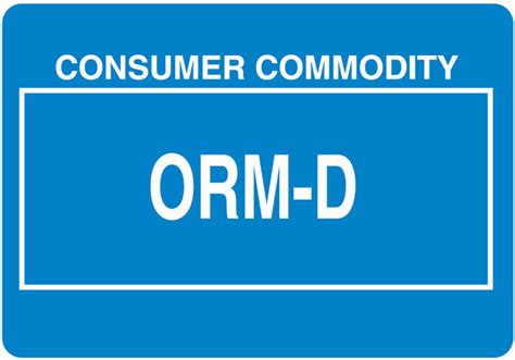To determine if your material is eligible for the limited quantity exceptions for ground service, go to Orm-d Label Printable That are Irresistible | Brad Website