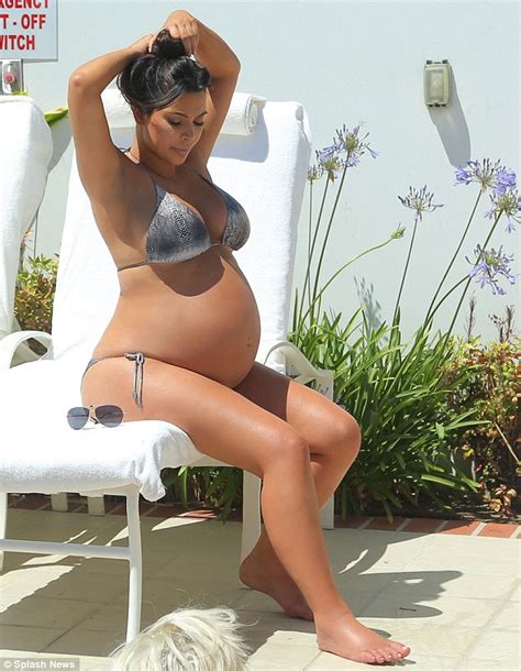 Kim Kardashian Shows Off Baby Bump In Bikini Just Days Before She Was Rushed To Hospital To