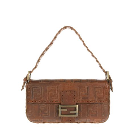 Fendi Vintage Baguette Bag In Fendi Brown Leather In Brown Lyst