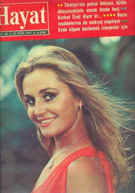 Banu Alkan Hayat Magazine 29 September 1977 Cover Photo Turkey