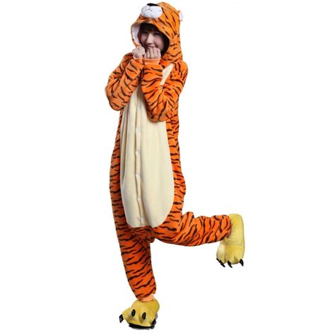 Tiger Costume Onesie Pajamas For Adults And Teens Halloween Outfit