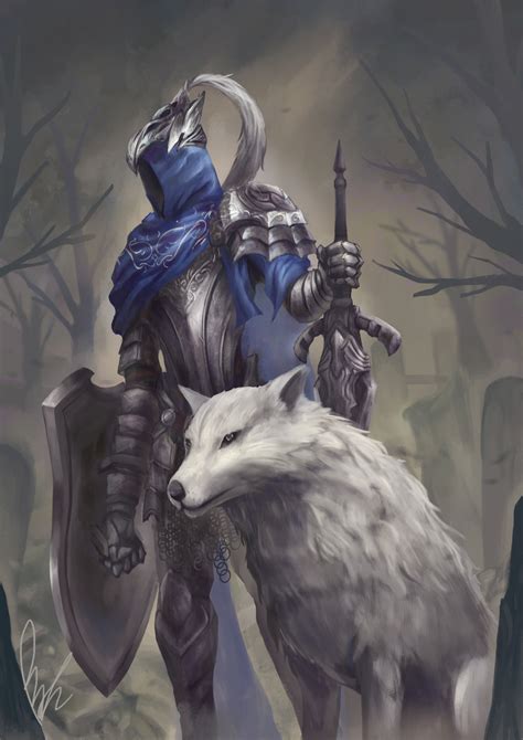 Knight Artorias And Young Sif By Brilights On Deviantart