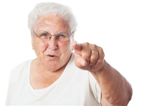 Grandmother Pointing Photo Free Download