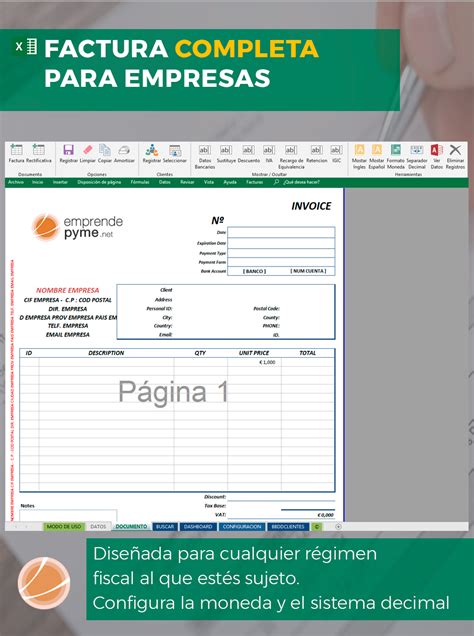 Plantilla De Facturas Completas En Excel Factura Completa Empresas