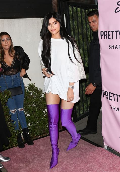 Kylies Thigh High Boots Kylie Jenner Sexy Shoes Popsugar Fashion