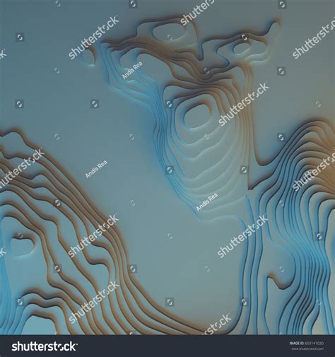 3d Topographic Map Background Concept Topo Stock Illustration 603141020