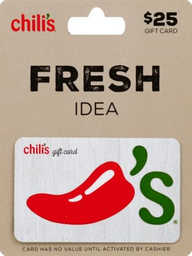 Chili S Gift Card Activate And Add Value After Pickup